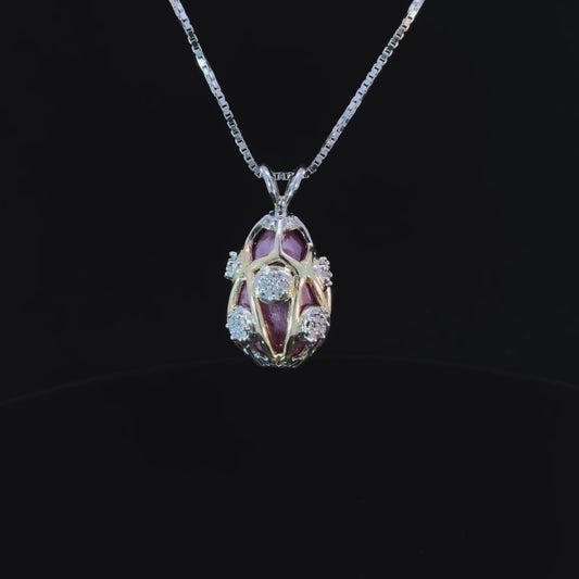 21.40 ctw ruby and diamond pendant