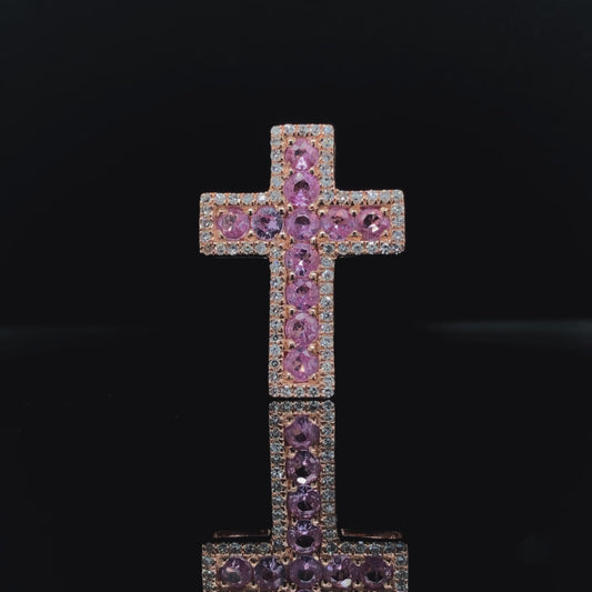 160477 - 1.14 ctw diamond and sapphire pendant