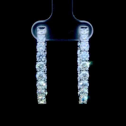 165295 - 5.00 ctw diamond hoops