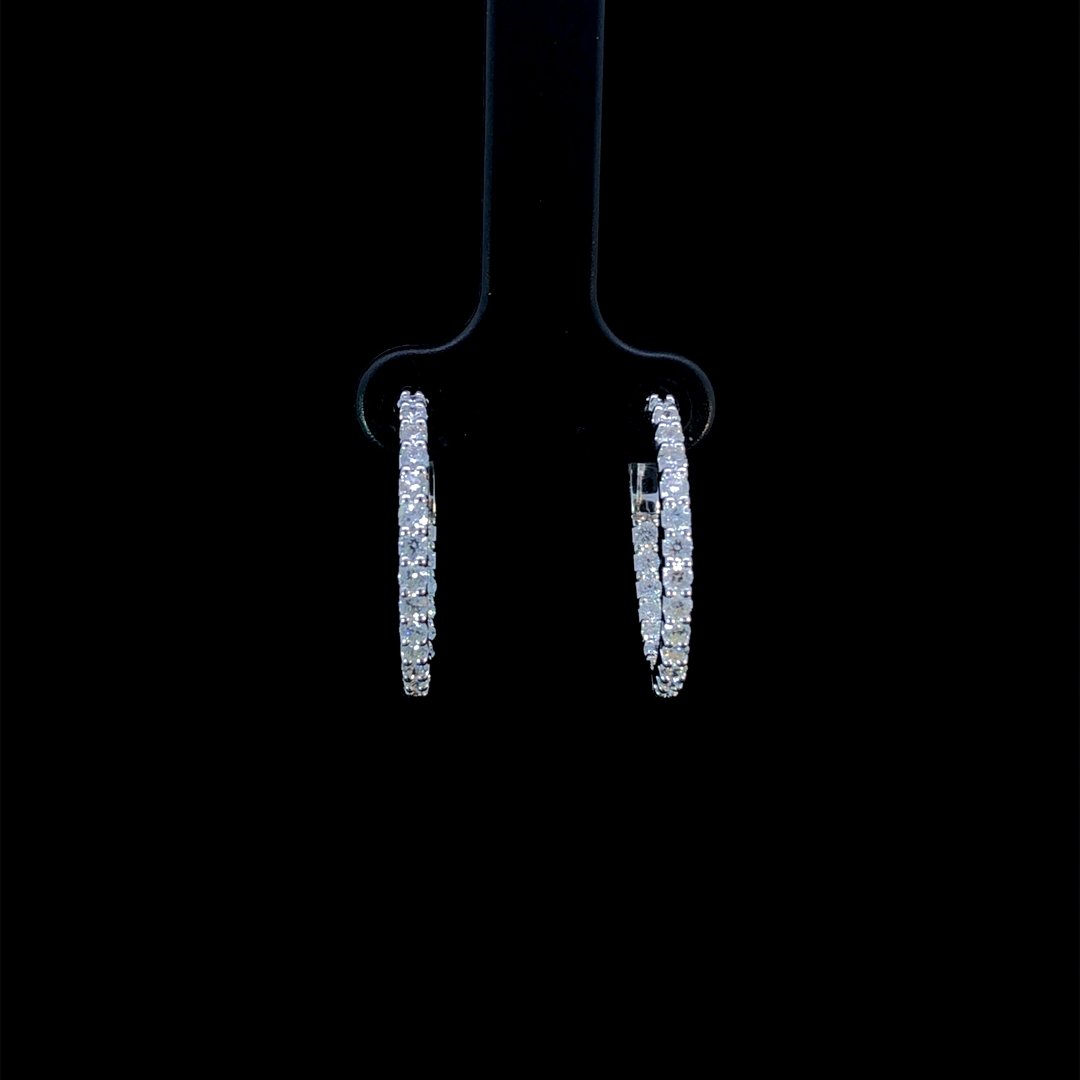 164156 - 1.00 ctw diamond hoops