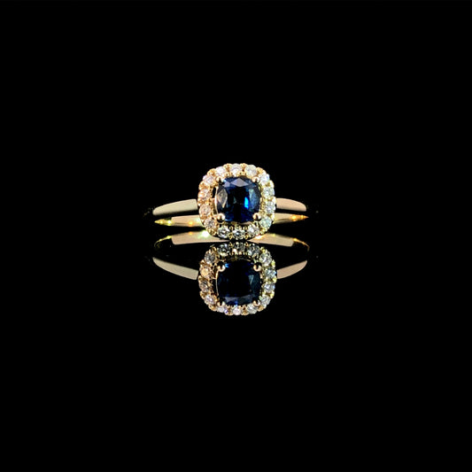 164645 - .72 ctw sapphire and diamond ring