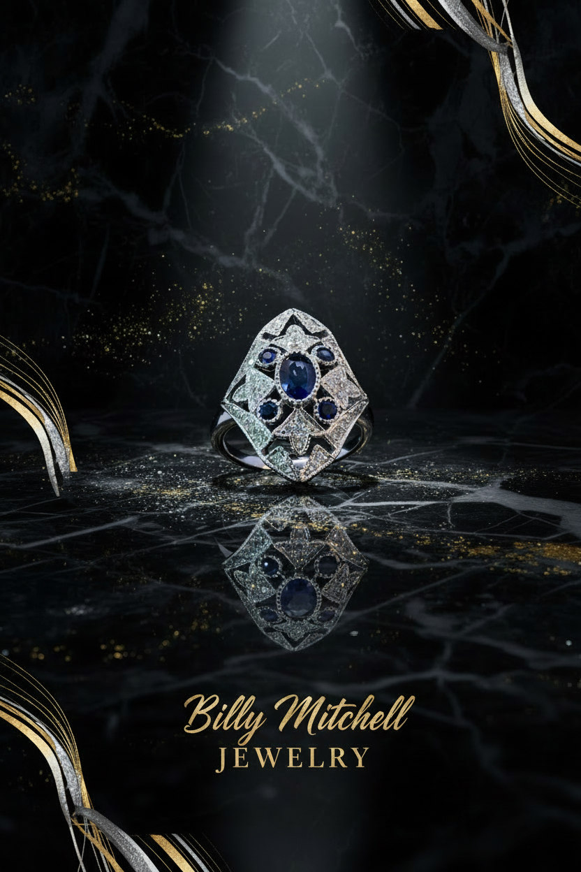 159952 - 1.17 ctw sapphire and diamond ring