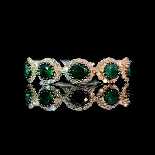 161664 - 1.22 ctw emerald and diamond ring