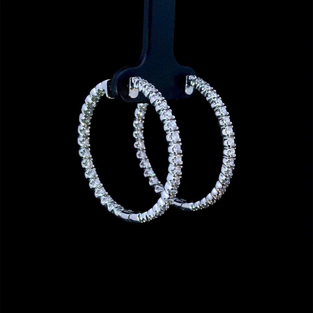 164269 - 2.00 ctw diamond hoops