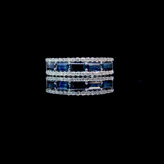 164953 - 1.04 ctw diamond and sapphire band