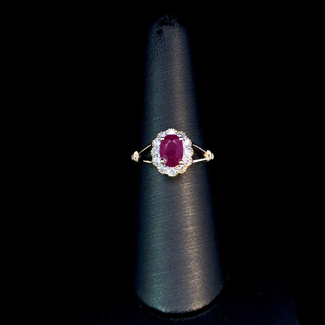 164136 - .95 ctw ruby and diamond ring