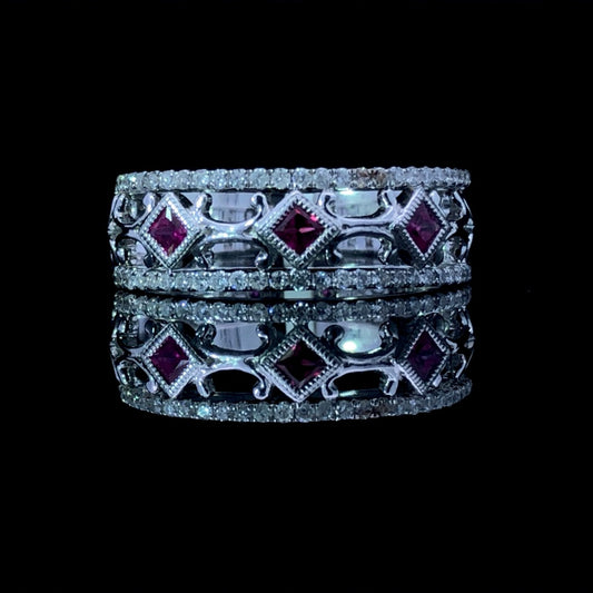148376 - .43 ctw ruby and diamond ring