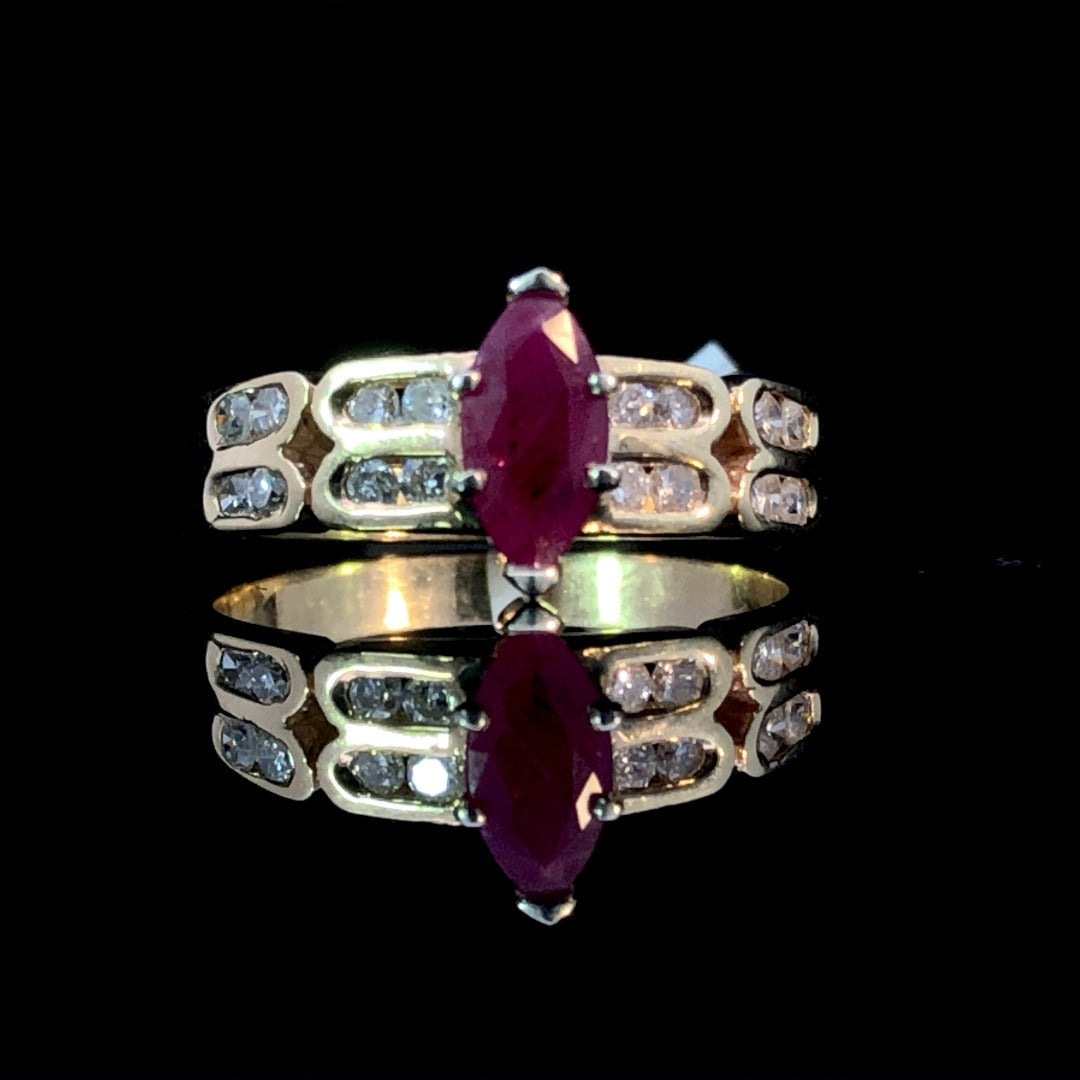 112289 - 1.20 ctw ruby and diamond ring