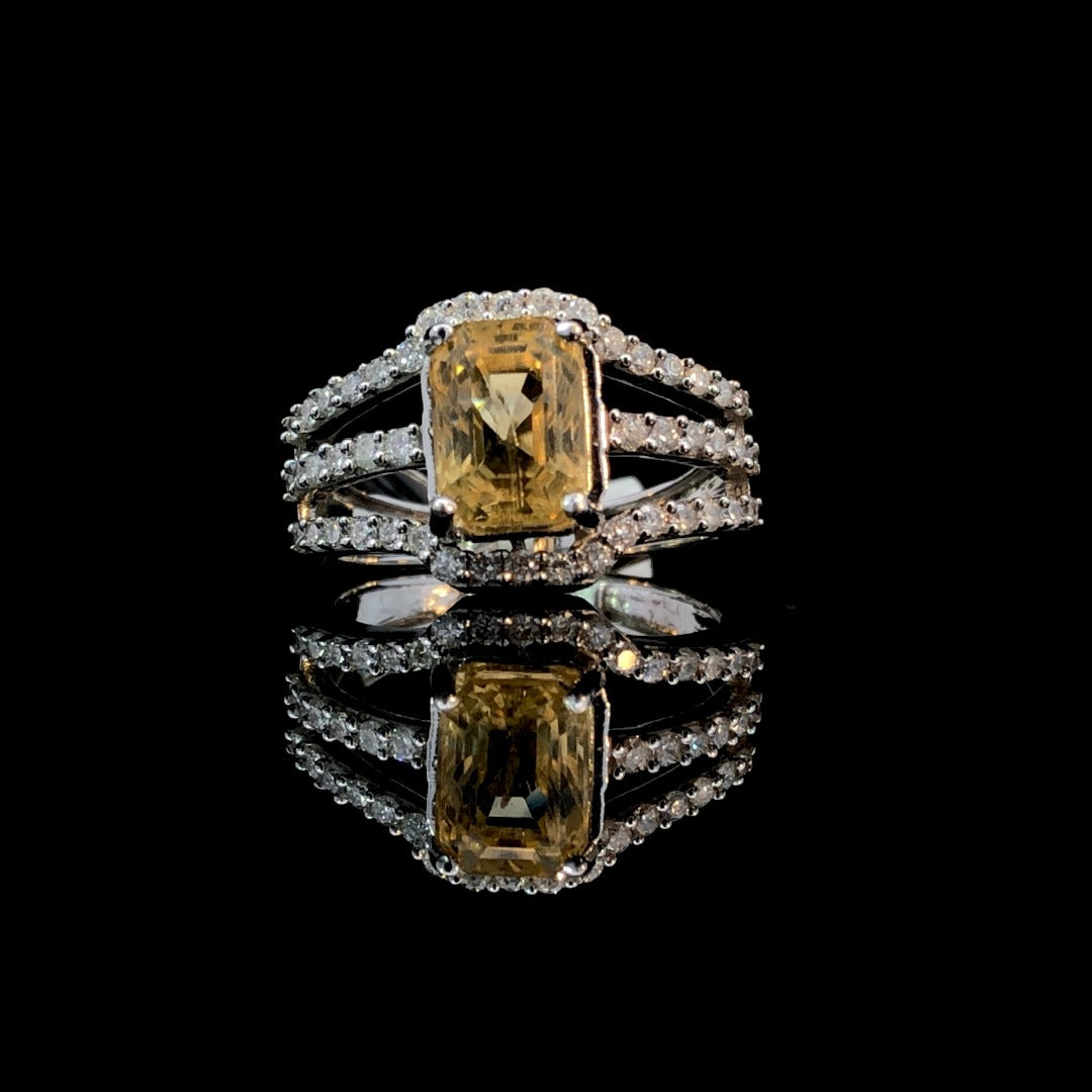 138105 - .50 ctw Citrine and diamond ring