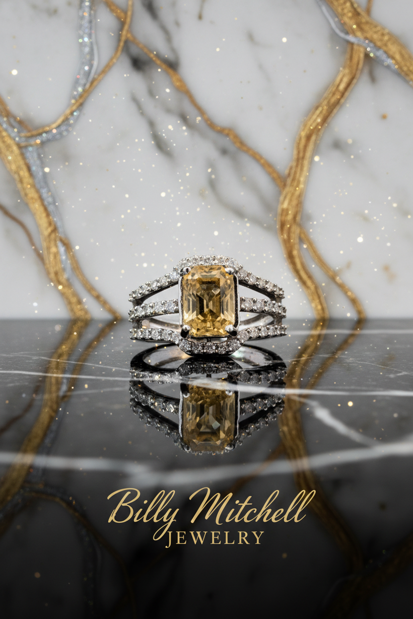 138105 - .50 ctw Citrine and diamond ring