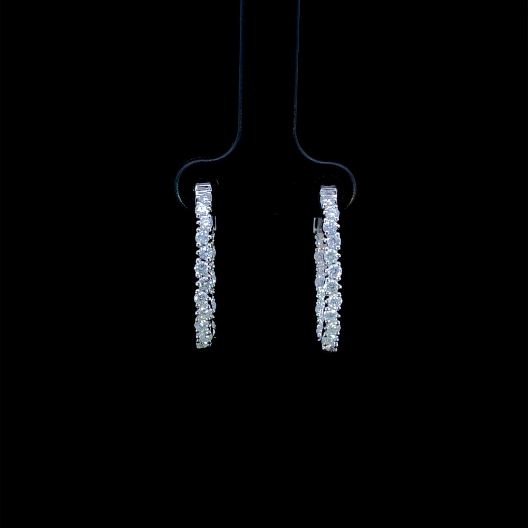 164154 - 1.00 ctw diamond hoops