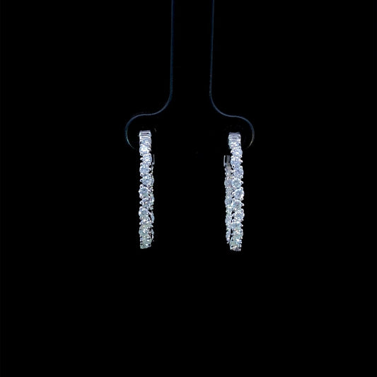 164154 - 1.00 ctw diamond hoops