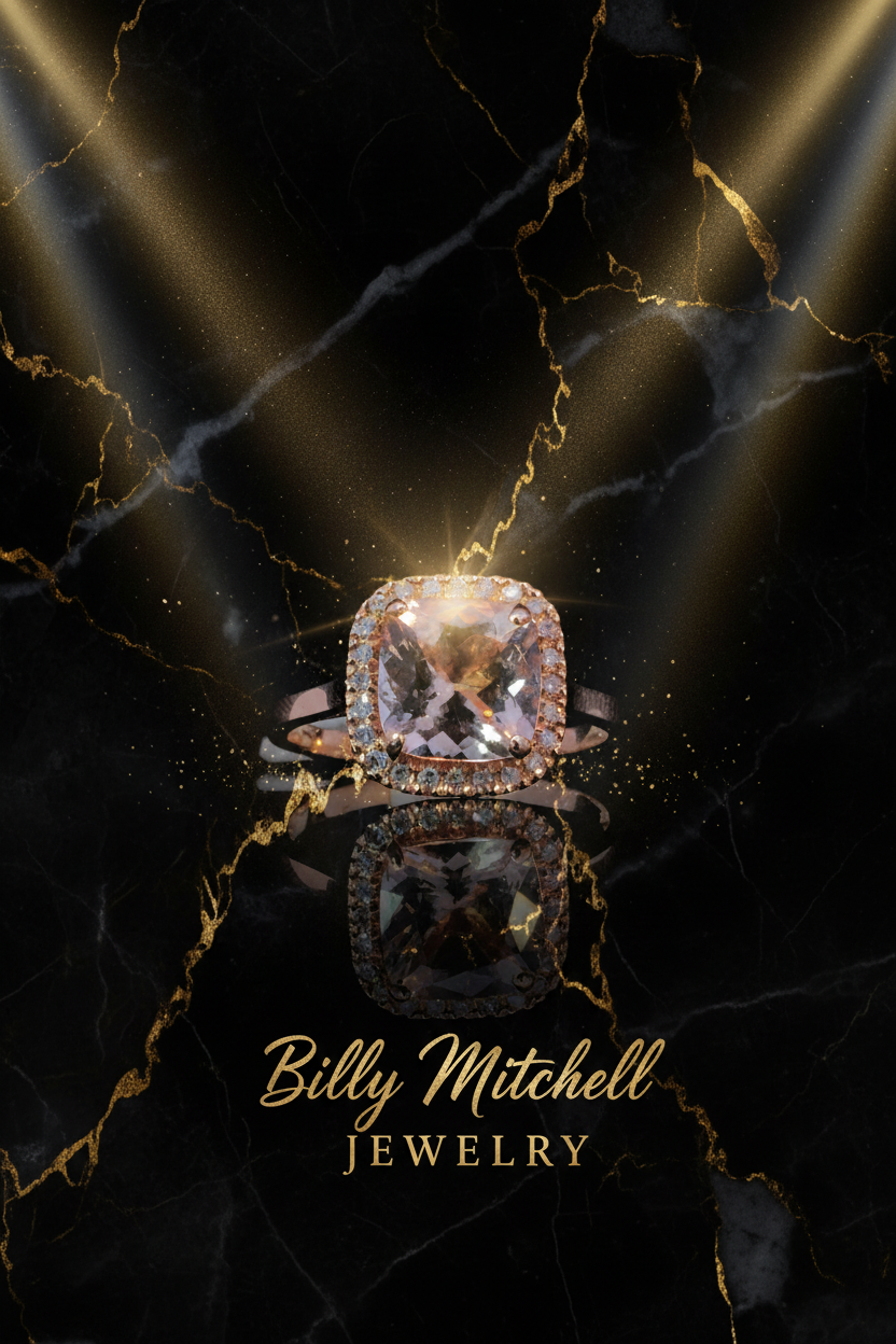 160290 - .15 ctw diamond and morganite ring