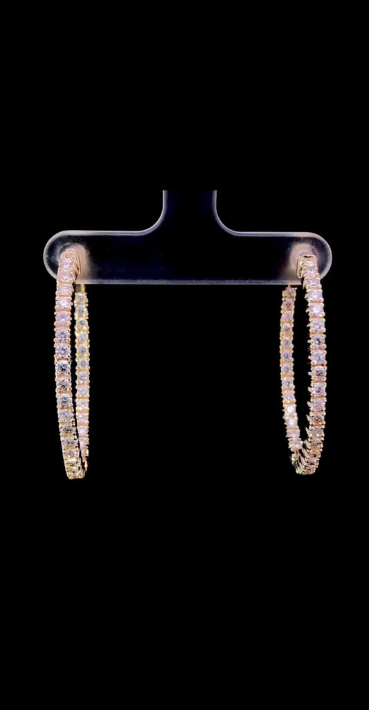 2.00 ctw diamond hoops