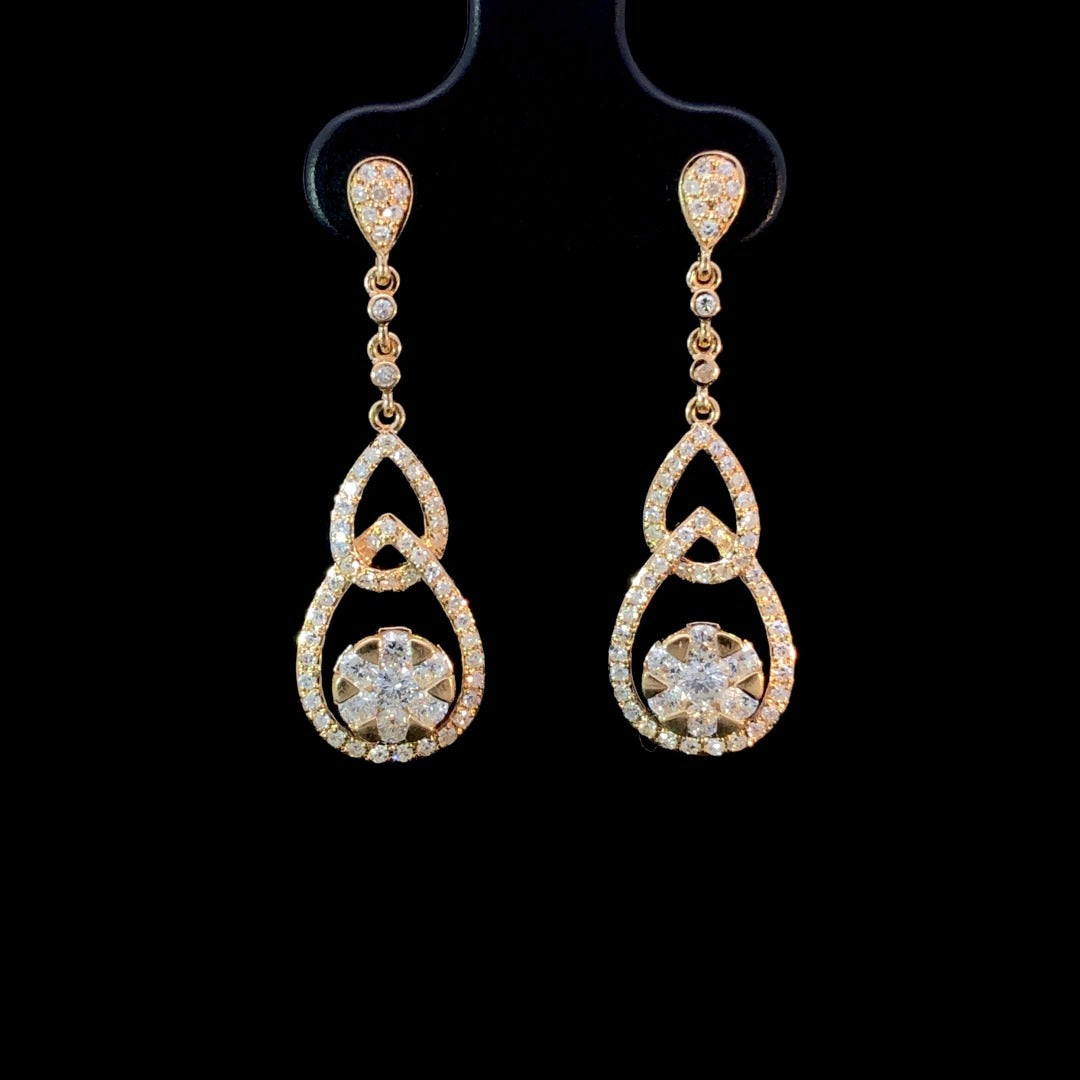 163121 - .96 ctw diamond earrings