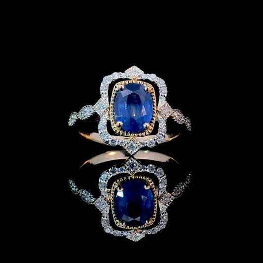 164982 - 2.15 ctw sapphire and diamond ring
