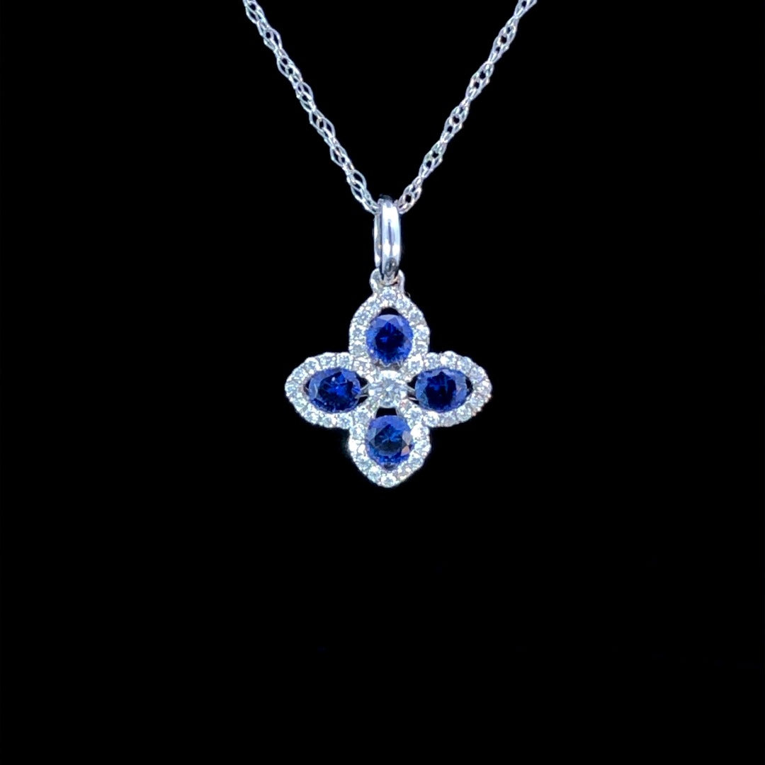 .51 ctw sapphire and diamond pendant