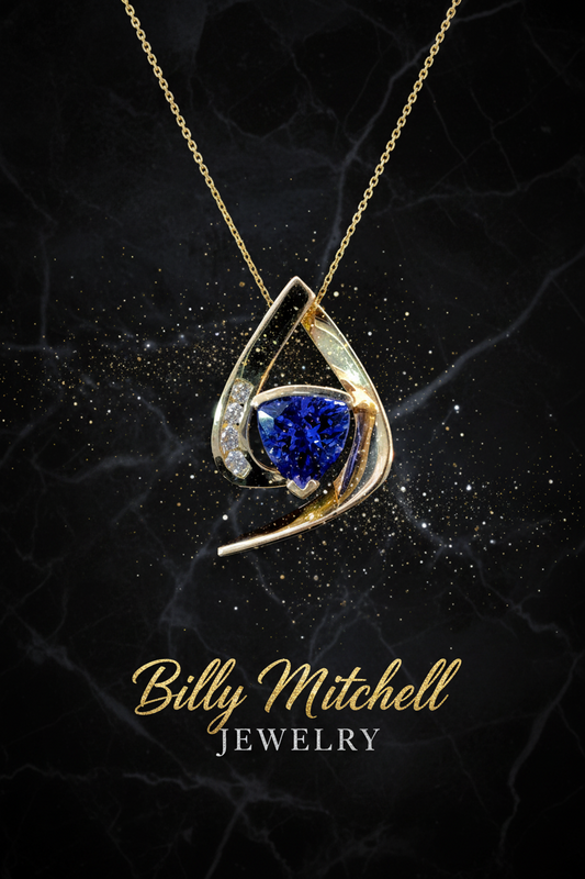 166988 - Tanzanite and diamond pendant