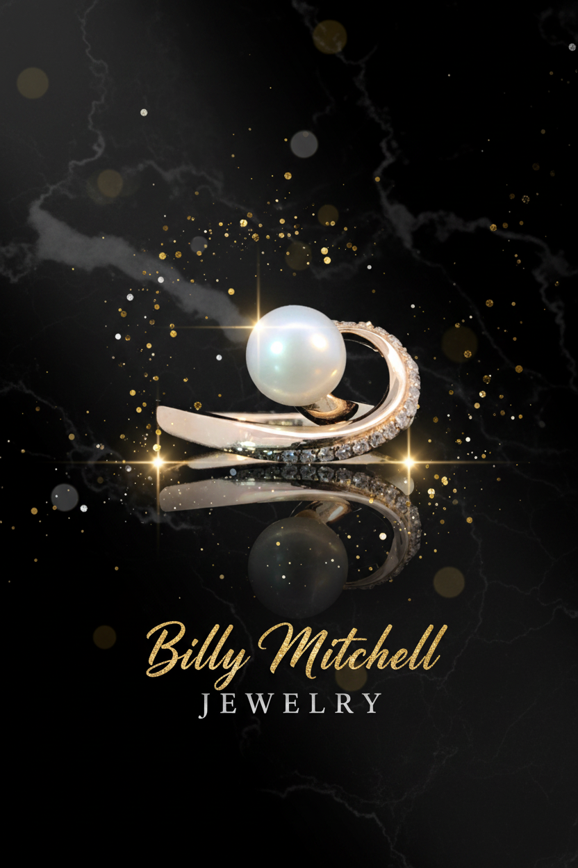 167142 - Pearl and diamond ring