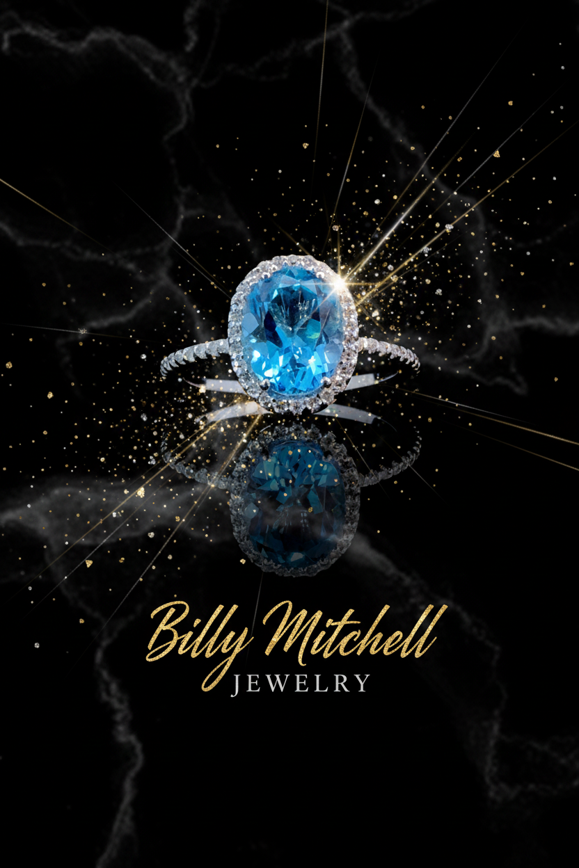 167141 - 2.51 ctw blue topaz and diamond ring
