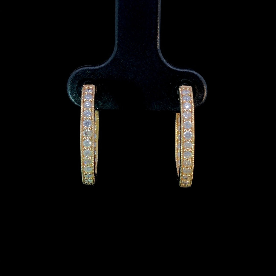 163599 - .60 ctw diamond earrings