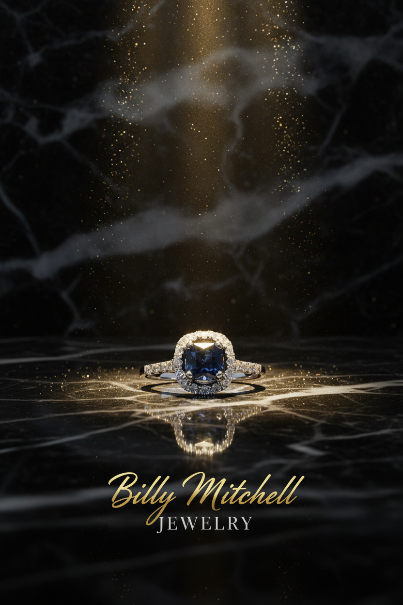 160754 - 1.61 ctw sapphire and diamond ring