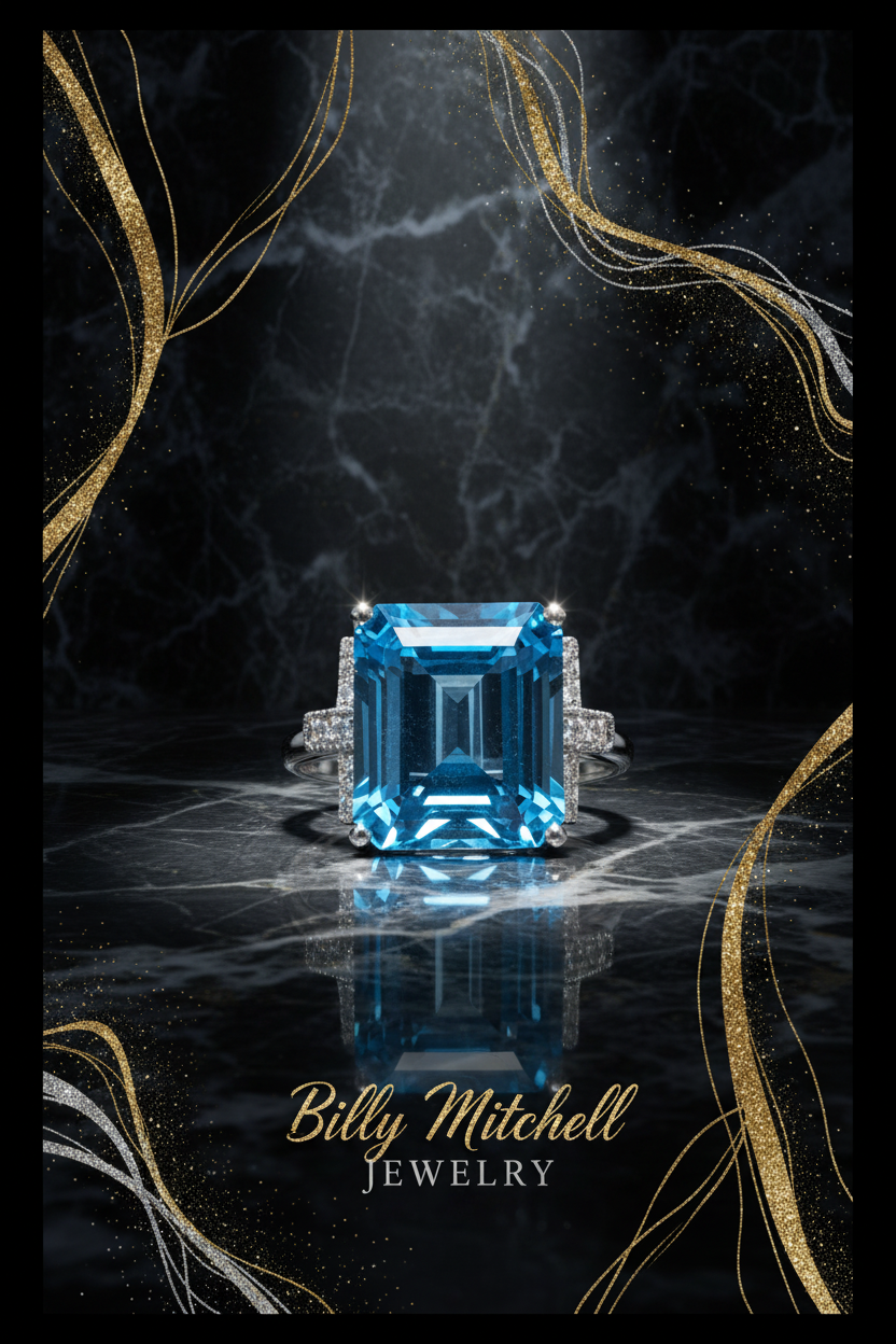 167139 - blue topaz and diamond ring