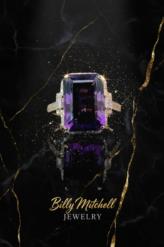 167148 - amethyst and diamond ring
