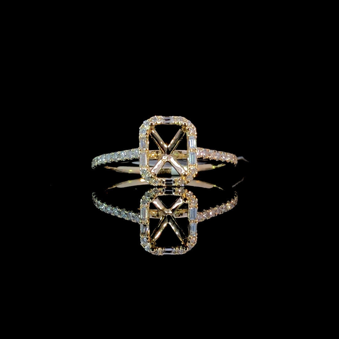 167017 - .31 ctw diamond semi mount