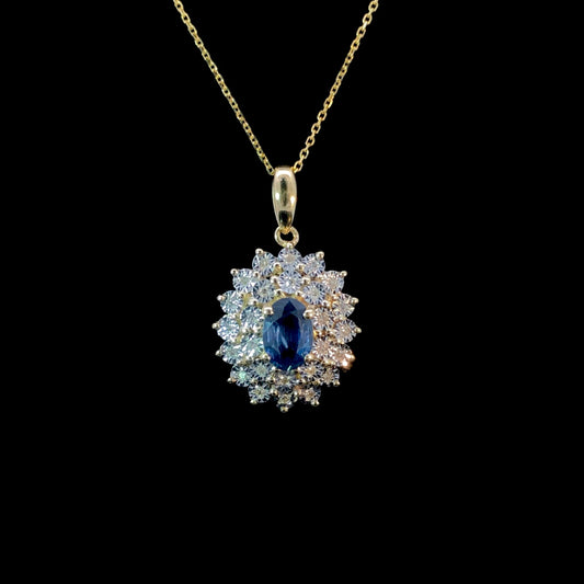 166443 - .15ctw sapphire diamond pendant