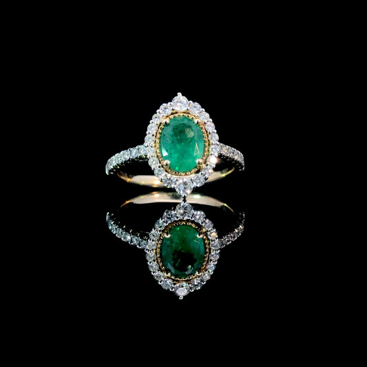 164983 - 1.82 ctw emerald and diamond ring