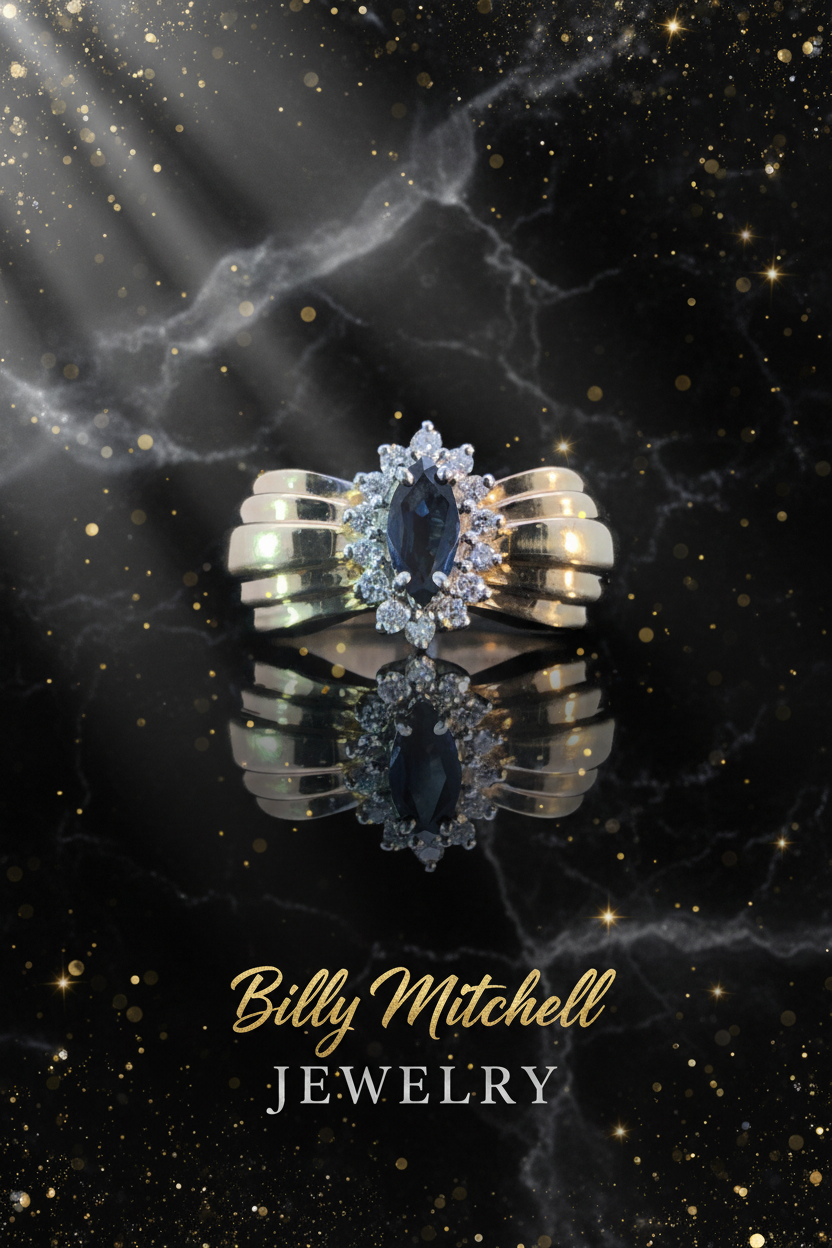 103162 - .50 sapphire and diamond ring