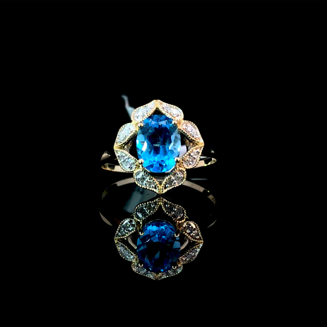166137 - blue topaz and diamond ring