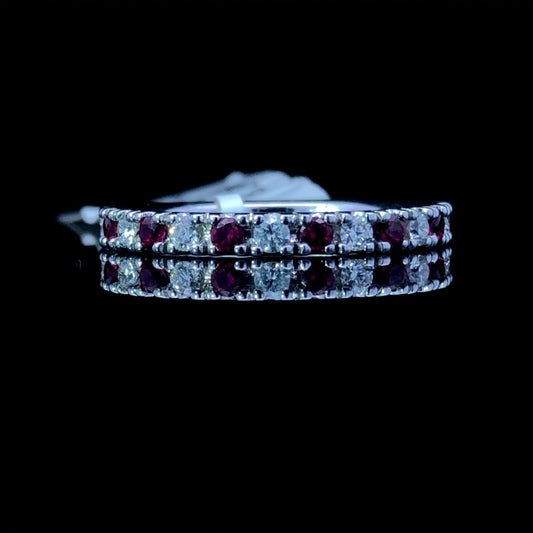 159478 - .60 ctw diamond and ruby band
