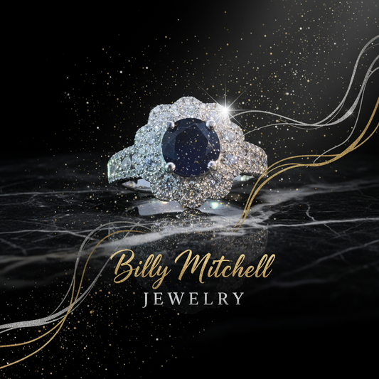 157636 - 2.72 ctw sapphire and diamond ring
