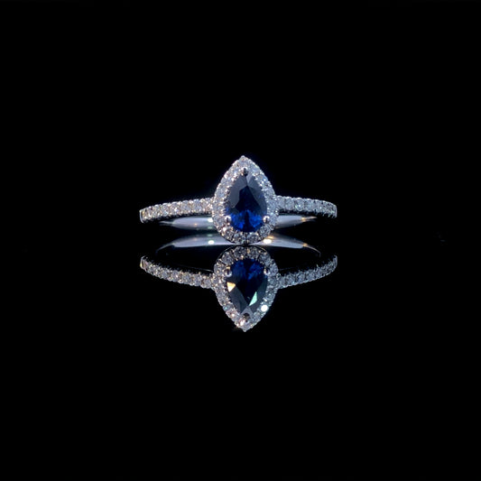 163223 - Sapphire and diamond ring