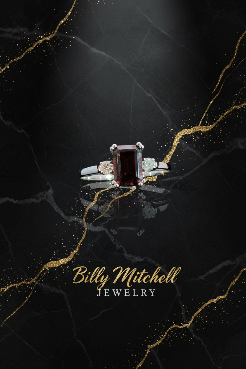 159946 - .90 ctw garnet and diamond ring