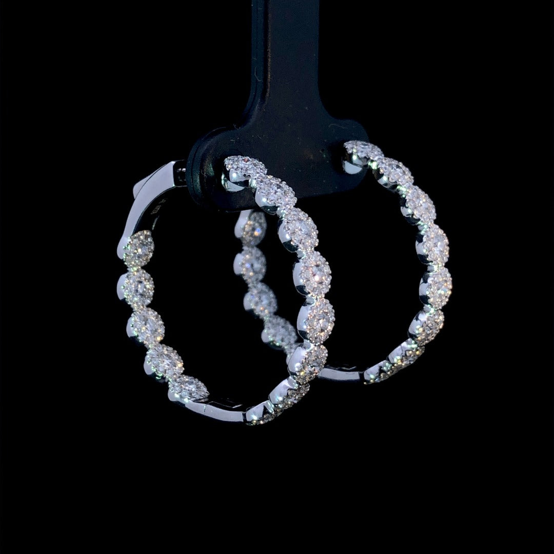 163597 - 1.60 ctw diamond hoops