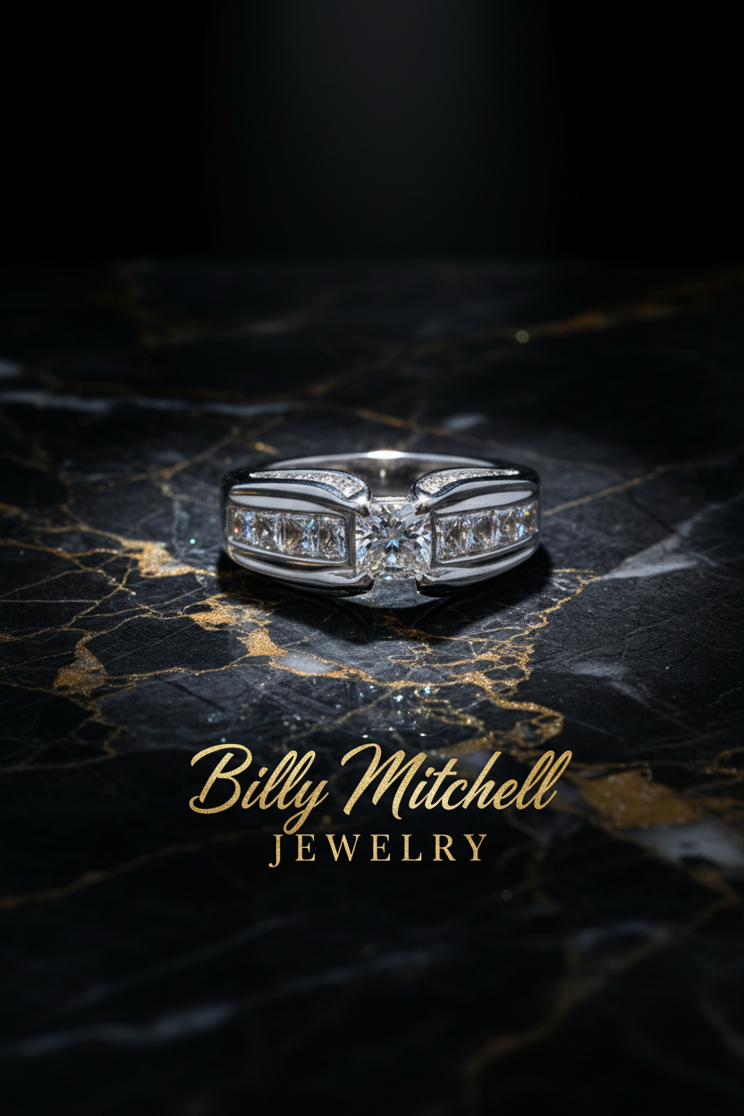 115827 - 1.93 ctw princess cut diamond ring