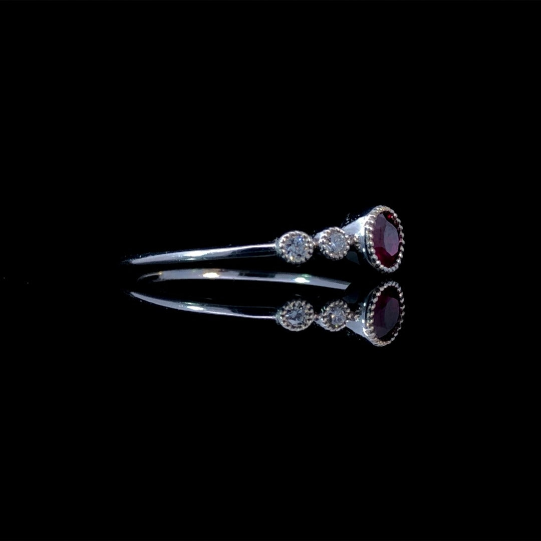 163449 - .42 ctw ruby and diamond ring