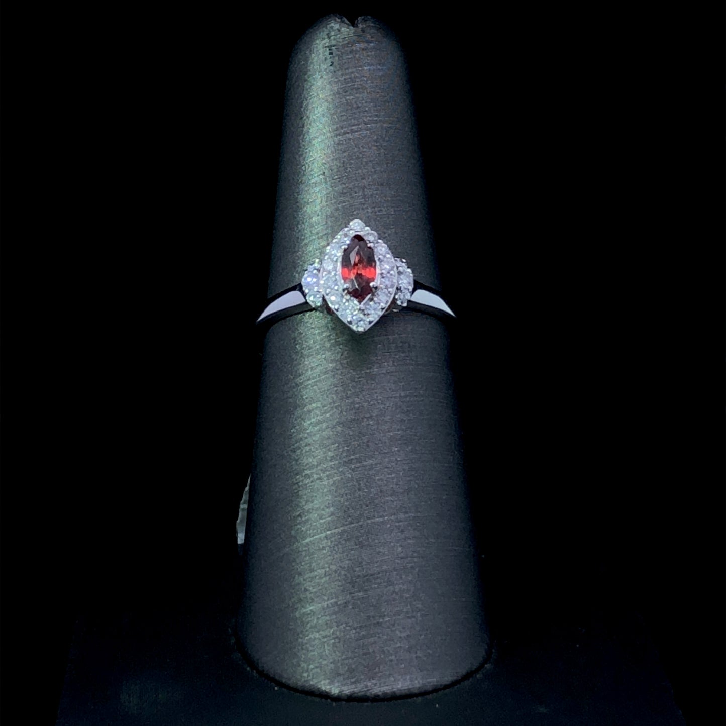 151220 - .57 ctw garnet and diamond ring
