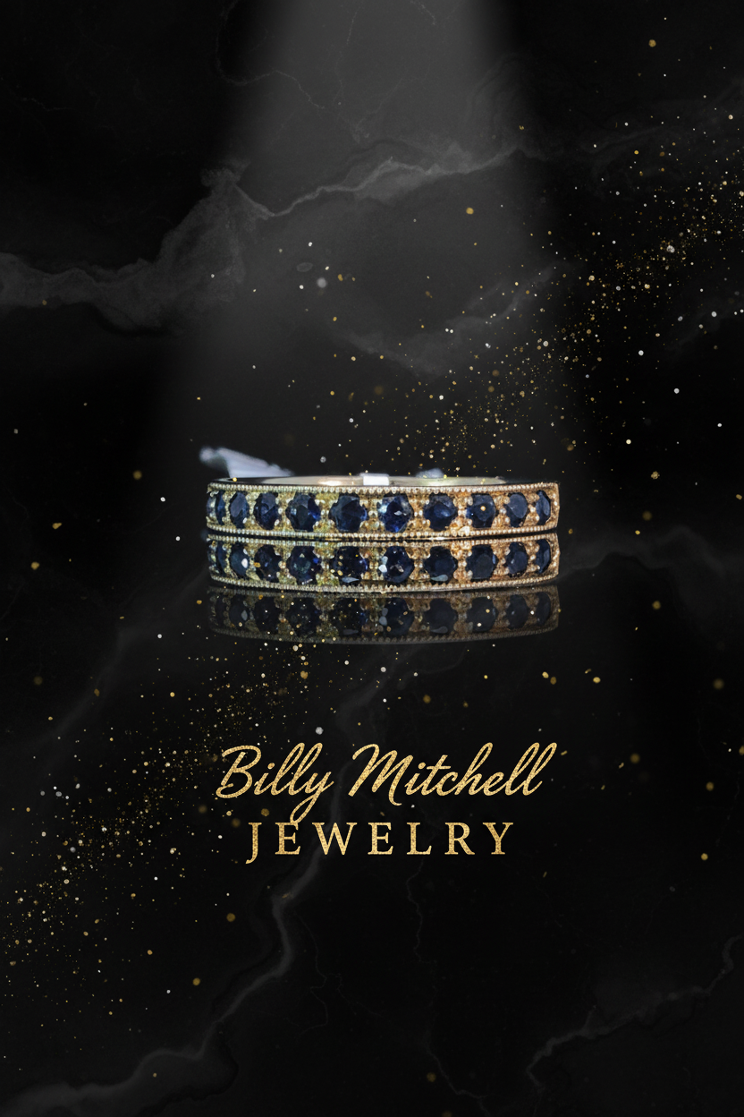 156618 - .35 ctw sapphire band