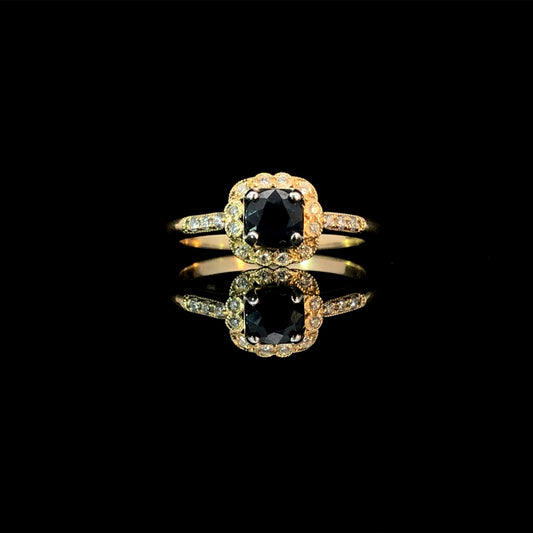 159591 - .61 ctw Sapphire and Diamond ring