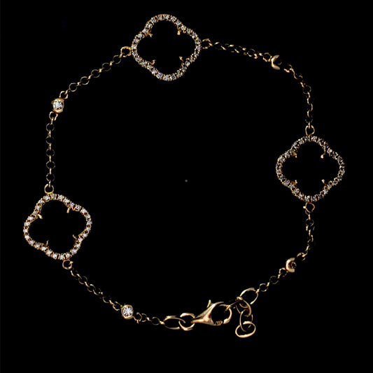 164933 - 4.24 ctw diamond and onyx bracelet