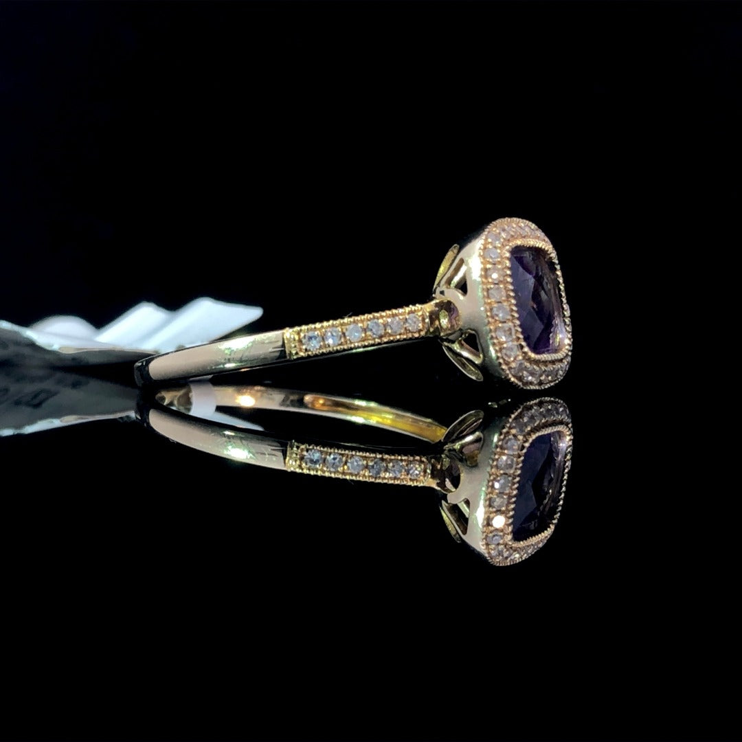 151627 - Amethyst and diamond ring