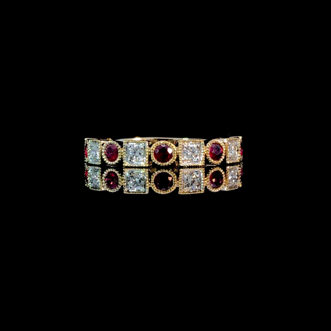 166600 - ruby and diamond band
