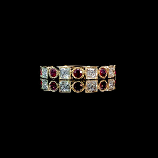166600 - ruby and diamond band