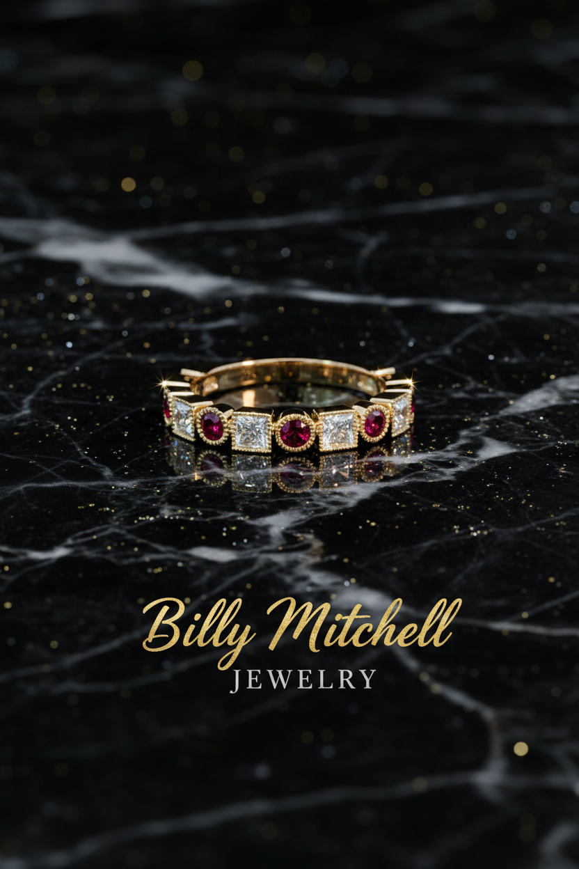 166600 - ruby and diamond band