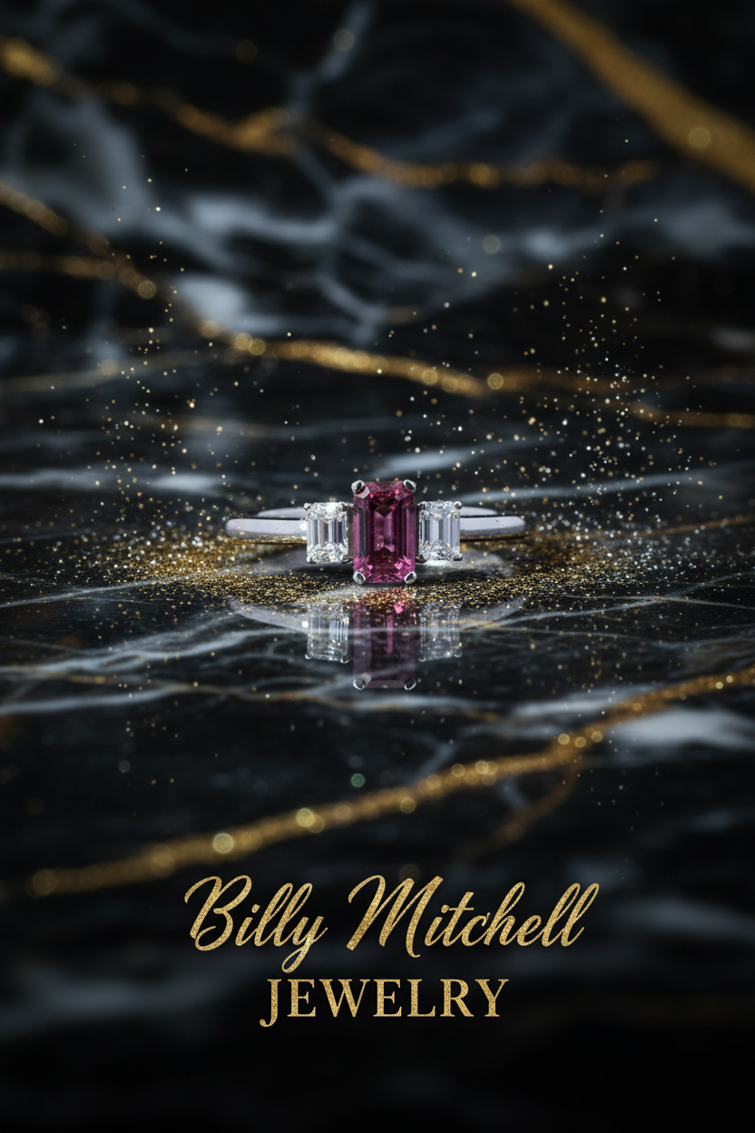 156854 - .49 ctw pink tourmaline and diamond ring