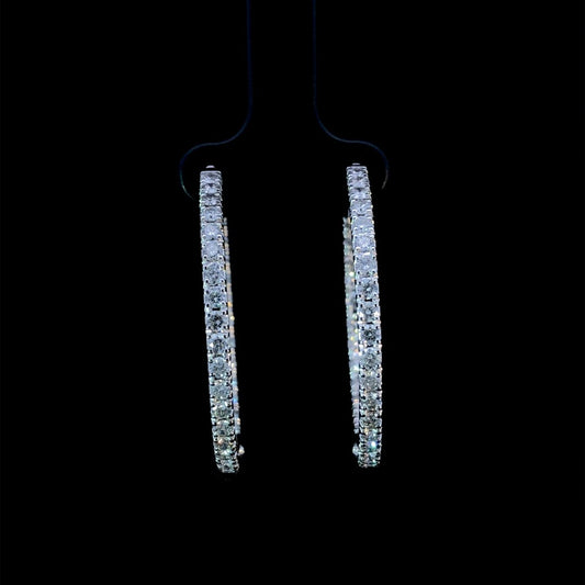 164149 - 3.00 ctw diamond hoops